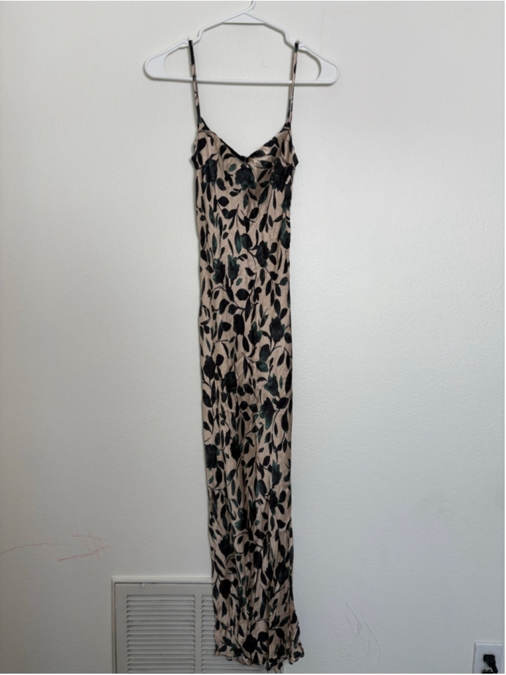Bec + Bridge Evening Maxi Dress Size 2 Beige/ Green Floral